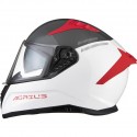 AGRIUS STORM BANSHEE GLOSS WHITE GRAY RED ECE 22-06 SUN VISOR MC HELMET