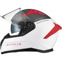 AGRIUS STORM BANSHEE GLOSS WHITE GRAY RED ECE 22-06 SUN VISOR MC HELMET