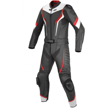 ATA FORTUNE RED COMBO MOTORCYCLE LEATHER  TWO PIECE SUIT