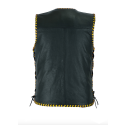 Men's Club Yellow laces leather Vest