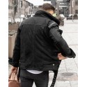 Bobber premium reager nubuck black jacket