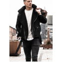 Bobber premium reager nubuck black jacket