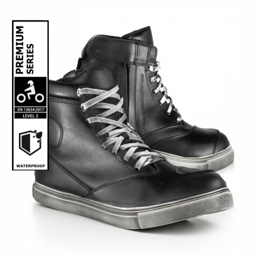 Urban rider black waterproof motorcycle sneakers