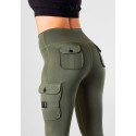 SHAPELAB CARGO ARMY GREEN CASUAL TIGHTS LEGGINGS
