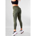 SHAPELAB CARGO ARMY GREEN CASUAL TIGHTS LEGGINGS