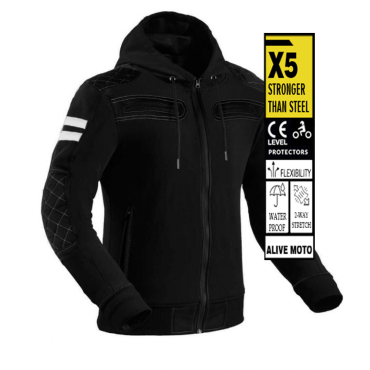 PREMIUM RIVAL BLACK CE 170922020 WATERPROOF MC HOODIE
