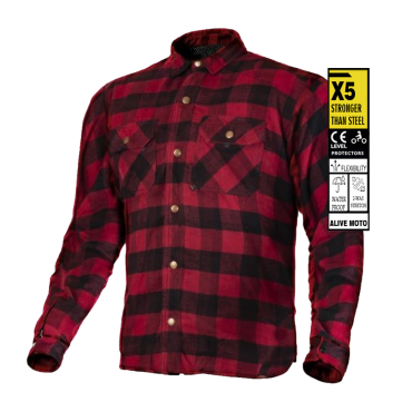 MC PREMIUM CASUAL FLANNEL RED/BLACK SHIRT  (CE 17092)