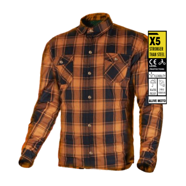MC PREMIUM CASUAL FLENNEL ORANGE SHIRT (CE 17092)