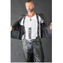 Biker Extreme leather black vest
