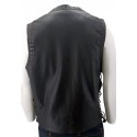 MOTORCYCLE THOR BLACK LEATHER VEST