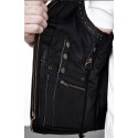 MOTORCYCLE THOR BLACK LEATHER VEST