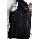 MOTORCYCLE THOR BLACK LEATHER VEST