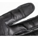 Rebel vintage black summer motorcycle leather gloves
