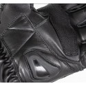 Rebel vintage black summer motorcycle leather gloves