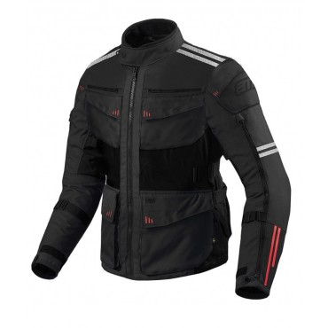 ROADWAY BLACK MOTORCYCLE TOURING  JACKETS