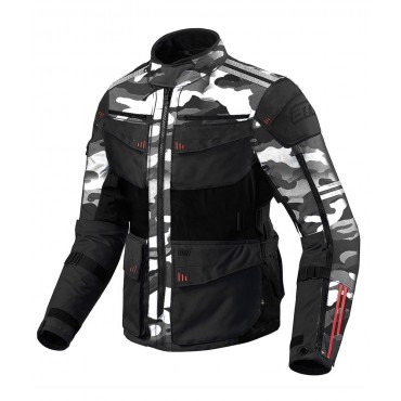 ROADWAY CAMBO WHITE MOTORCYCLE TOURING JACKETS
