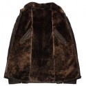 Supreme av8 saint shearling brown winter leather jacket