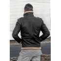 Supreme av8 shearling classic black leather jacket