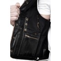 Tony Black leather vest