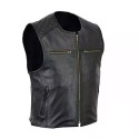 Horizon Cruiser black motorcycle leather vest