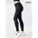 SHAPELAB CARGO BLACK CASUAL TIGHTS LEGGINGS 