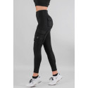 SHAPELAB CARGO BLACK CASUAL TIGHTS LEGGINGS 