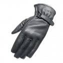 Black axel leather motorcycle touring gloves 
