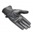 Black axel leather motorcycle touring gloves 