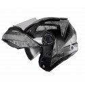 BLACK OPTIMUS 908 II XSZM GRAY FLIP FRONT MATT BLACK OPENABLE MC HELMET