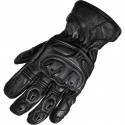 Black track short motorcycle gloves