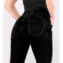LADY DENIM MOTORCYCLE LEGGINGS DARK GREY 