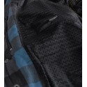 PREMIUM CASUAL FLANNEL MOTO SHIRT BLUE/BLACK SHIRT