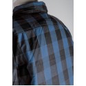 PREMIUM CASUAL FLANNEL MOTO SHIRT BLUE/BLACK SHIRT