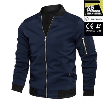 BOMBER BLUE KEVLAR TEXTILE JACKET