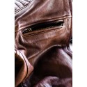 LADY BANDIT 92X DISTRESSED BROWN GOAT NAPPA PREMIUM MOTORCYCLE LEATHER JACKET