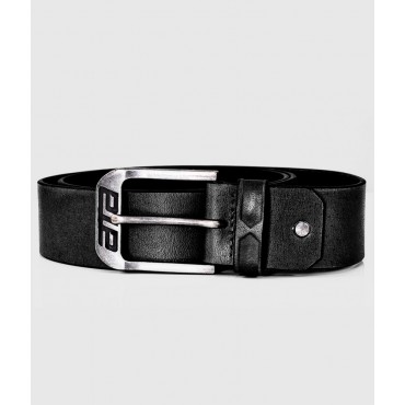 Motorcycle Leather Belt Black