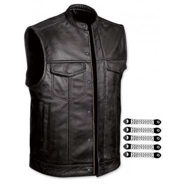 Premium Classico fullbody dual zip/chain vest leather vest Premium Classico fullbody dual zip/chain vest leather vest