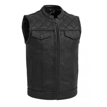 Premium Retro fullbody dual zip leather vest