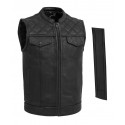 Premium Retro fullbody dual zip leather vest