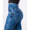 LADY DENIM MOTORCYCLE DIRTY BLUE LEGGING
