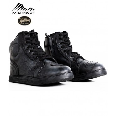Retro dirty black vintage sneakers boot