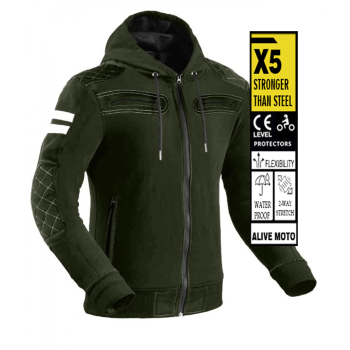 PREMIUM RIVAL ARMYGREEN CE WATERPROOF MC HOODIE